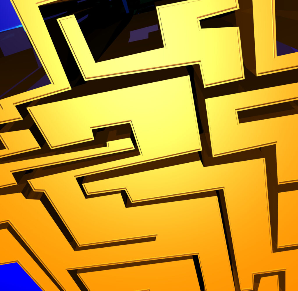 Een afbeelding van het kunstwerk Tha Maze [0] (2012) van Pat Bloom