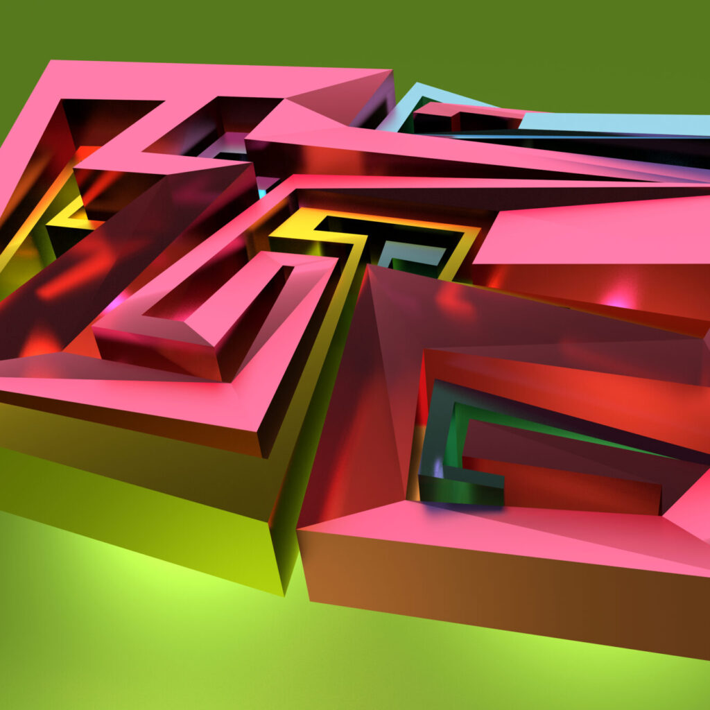 Een afbeelding van het kunstwerk Tha Maze 1 (2016) van Pat Bloom
