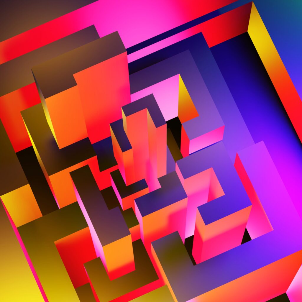 Een afbeelding van het kunstwerk Forbidden Geometrics (2021) van Pat Bloom